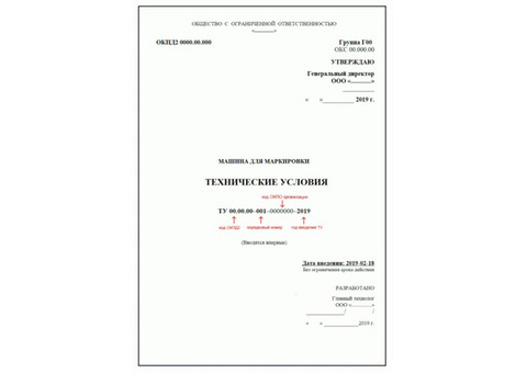 Разработка и регистрация технических условий