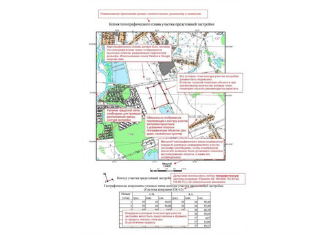 Топографический план участка предстоящей застройки