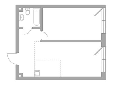 Продается 2-к. квартира, 42,9 кв.м. в ЖК 'HighWay'