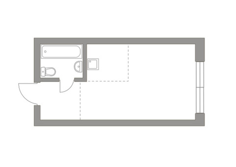 Продается 1-к. квартира, 23,4 кв.м. в ЖК 'HighWay'