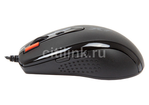 Характеристики мышь A4TECH X-710BK, игровая, оптическая, проводная, USB, черный [x-710bk usb]