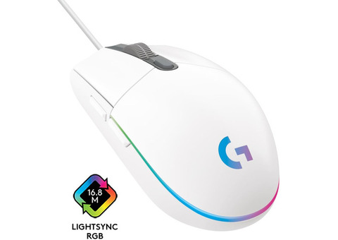 Характеристики мышь Logitech G102 LIGHTSYNC, игровая, оптическая, проводная, USB, белый [910-005824]