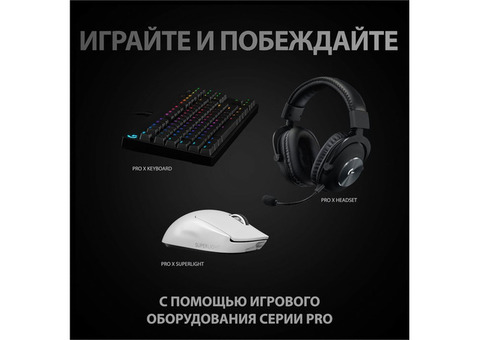 Характеристики мышь Logitech PRO Х Superlight Wireless, игровая, оптическая, беспроводная, USB, белый [910-005942]