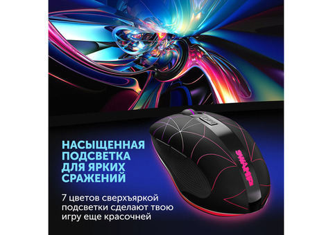 Характеристики мышь Oklick 975GW SWAMP, игровая, оптическая, беспроводная, USB, черный [1018262]