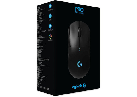 Характеристики мышь Logitech G PRO Wireless, игровая, оптическая, беспроводная, USB, черный [910-005272]