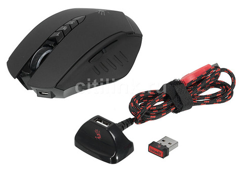 Характеристики мышь A4TECH Bloody R80, игровая, оптическая, беспроводная, USB, черный [r80 black activated]