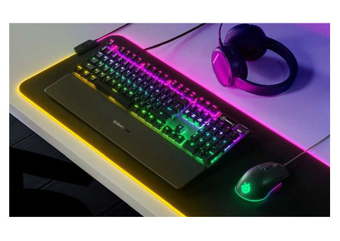 Характеристики клавиатура SteelSeries Apex 3 RU, USB, c подставкой для запястий, черный [64805]