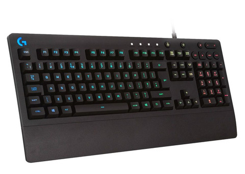 Характеристики клавиатура Logitech G213 Prodigy RGB, USB, c подставкой для запястий, черный [920-008092]