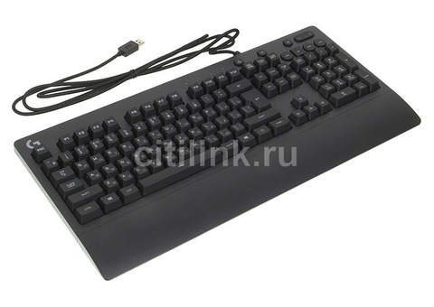 Характеристики клавиатура Logitech G213 Prodigy RGB, USB, c подставкой для запястий, черный [920-008092]