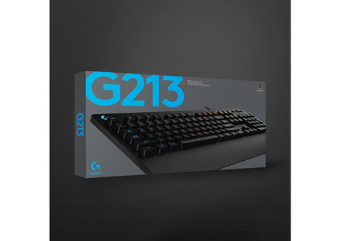 Характеристики клавиатура Logitech G213 Prodigy RGB, USB, c подставкой для запястий, черный [920-008092]