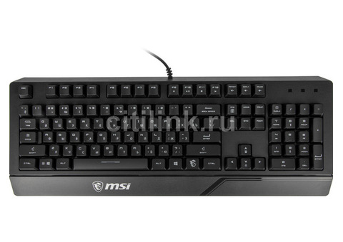 Характеристики клавиатура MSI Vigor GK20 RU, USB, c подставкой для запястий, черный [s11-04ru230-cla]