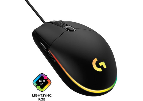 Характеристики мышь Logitech G102 LIGHTSYNC, игровая, оптическая, проводная, USB, черный [910-005823]