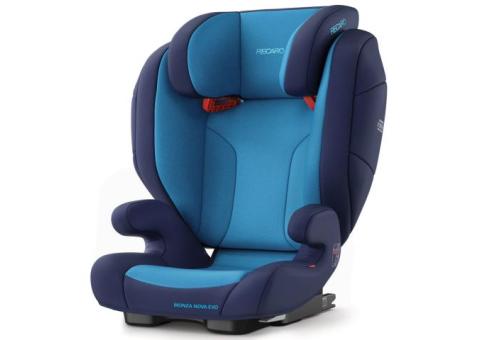 Характеристики автокресло детское RECARO Monza Nova Evo Seatfix Xeenon Blue, 2/3, голубой/синий [88012190050]