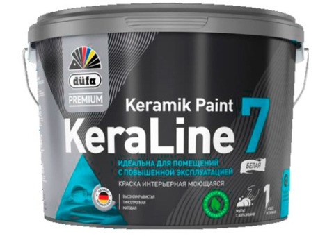 Düfa Premium KeraLine Keramik Paint 7 / Дюфа Премиум Кералайн Керамик Пейнт 7 Краска для стен и потолков моющаяся матовая