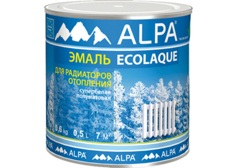 Alpa Ecolaque / Альпа Эколак Эмаль для радиаторов полуматовая