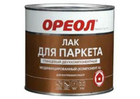 Ореол Лак паркетный алкидный двухкомпонентный с отвердителем высокоглянцевый