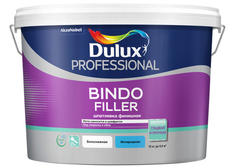 Dulux Professional Bindo Filler/ Дюлакс Профешнл Биндо Филлер Шпатлевка для стен и потолков финишная