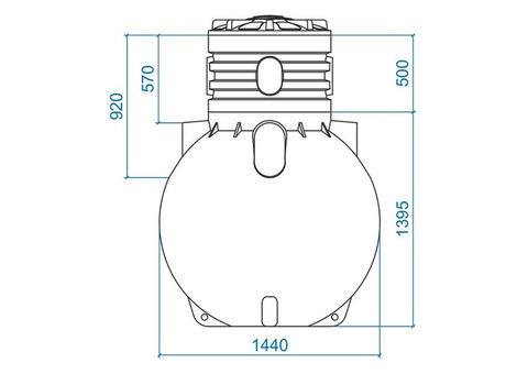 Септик накопительный Rodlex TOR 1500 без крышки и горловины