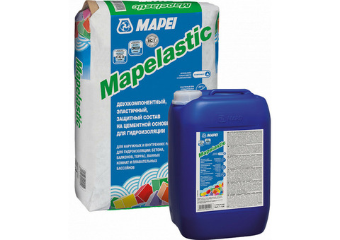 Гидроизоляция двухкомпонентная Mapei Mapelastic 24 кг