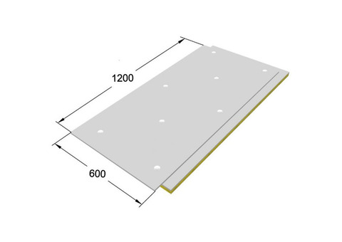 Сэндвич-панель звукоизоляционная ЗИПС-Z4 1200х600х42,5 мм с комплектом крепежа