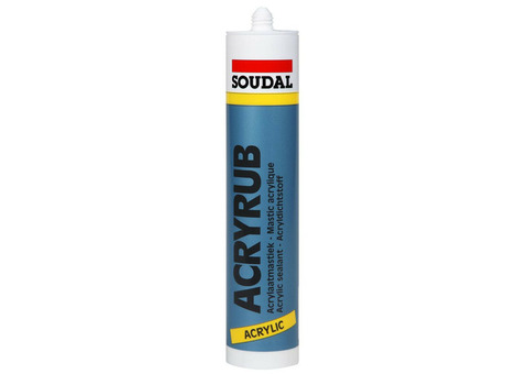 Герметик Soudal Acryrub черный 310 мл 15 шт в упаковке