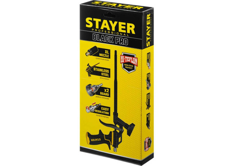 Пистолет для монтажной пены Stayer Black Pro 06862_z02