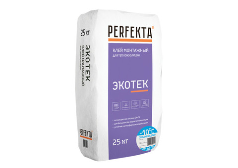 Клей для теплоизоляции Perfekta Экотек Зимняя серия 25 кг