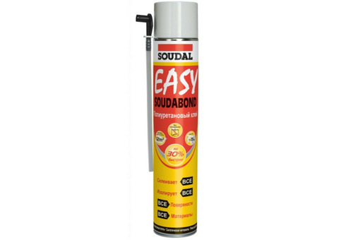 Клей полиуретановый Soudal Soudabond Easy 750мл в аэрозоле