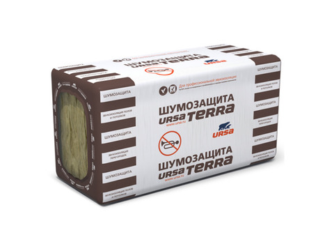 Теплоизоляция Ursa Terra 34 PN Шумозащита 1250х610х50 мм 10 плит в упаковке