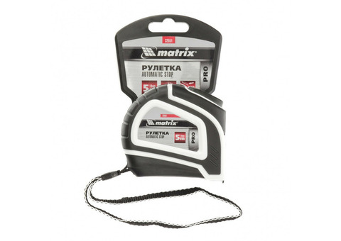 Рулетка Matrix Pro Autostop автоматическая фиксация 5 м х 19 мм 32551