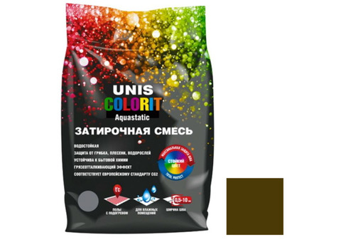 Затирка для швов Unis Colorit темно-коричневая 2 кг