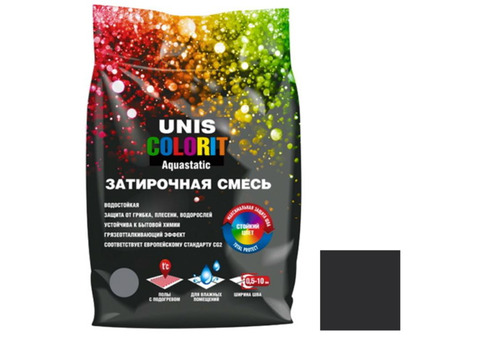 Затирка для швов Unis Colorit чёрная 2 кг