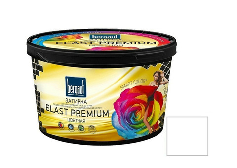 Затирка цементная Bergauf Elast Premium белая 2 кг