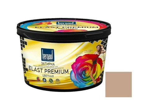 Затирка цементная Bergauf Elast Premium Карамель 2 кг