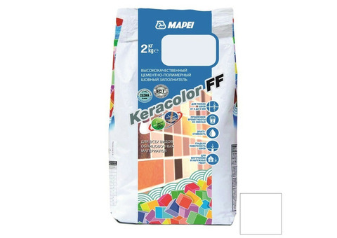 Затирка цементная Mapei Keracolor FF №100 белая 2 кг