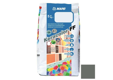 Затирка цементная Mapei Keracolor FF №113 темно-серая 5 кг