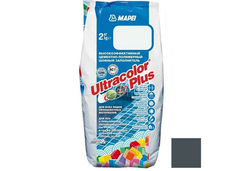 Затирка цементная Mapei Ultracolor Plus №114 антрацит 2 кг