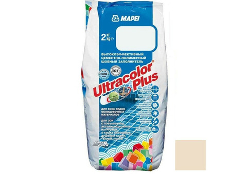 Затирка цементная Mapei Ultracolor Plus №130 жасмин 2 кг