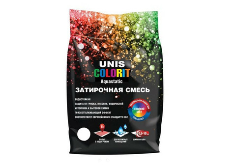 Затирка цементная Unis Colorit белая 1 кг