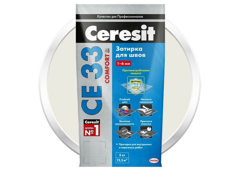 Затирка цементная для узких швов Ceresit СЕ33 Comfort жасмин 5 кг