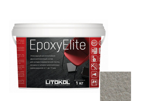 Затирка эпоксидная для швов Litokol Epoxyelite E.05 серый базальт 1 кг