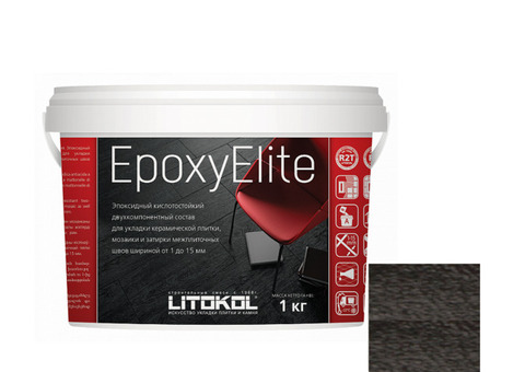 Затирка эпоксидная для швов Litokol Epoxyelite E.07 черный кофе 1 кг