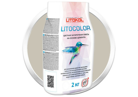 Смесь затирочная цементная для швов Litokol Litocolor L.10 светло-серая 2 кг