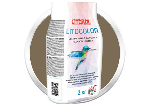 Смесь затирочная цементная для швов Litokol Litocolor L.12 темно-серая 2 кг