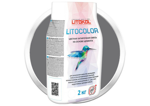 Смесь затирочная цементная для швов Litokol Litocolor L.13 Графит 2 кг