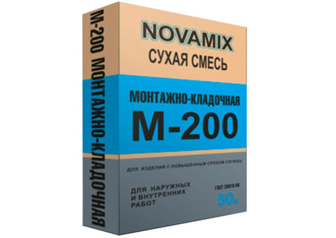 Смесь монтажно-кладочная Novamix М-200 50 кг