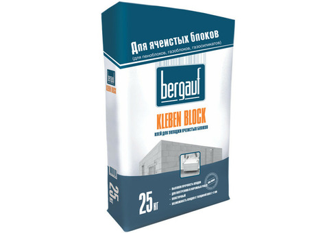 Клей монтажный для ячеистых блоков Bergauf Kleben Block Winter 25 кг