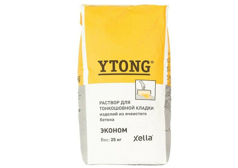 Раствор для тонкошовной кладки Ytong Эконом 25 кг