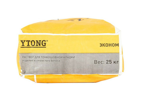 Раствор для тонкошовной кладки Ytong Эконом 25 кг