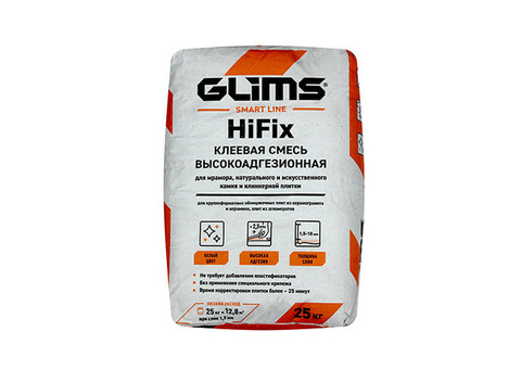 Клей для плитки Glims HiFix 25 кг